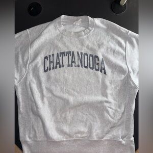 Champion Chattanooga Crewneck - Lon Sleeve Sweatshirt - Heather Gray - L - UTC